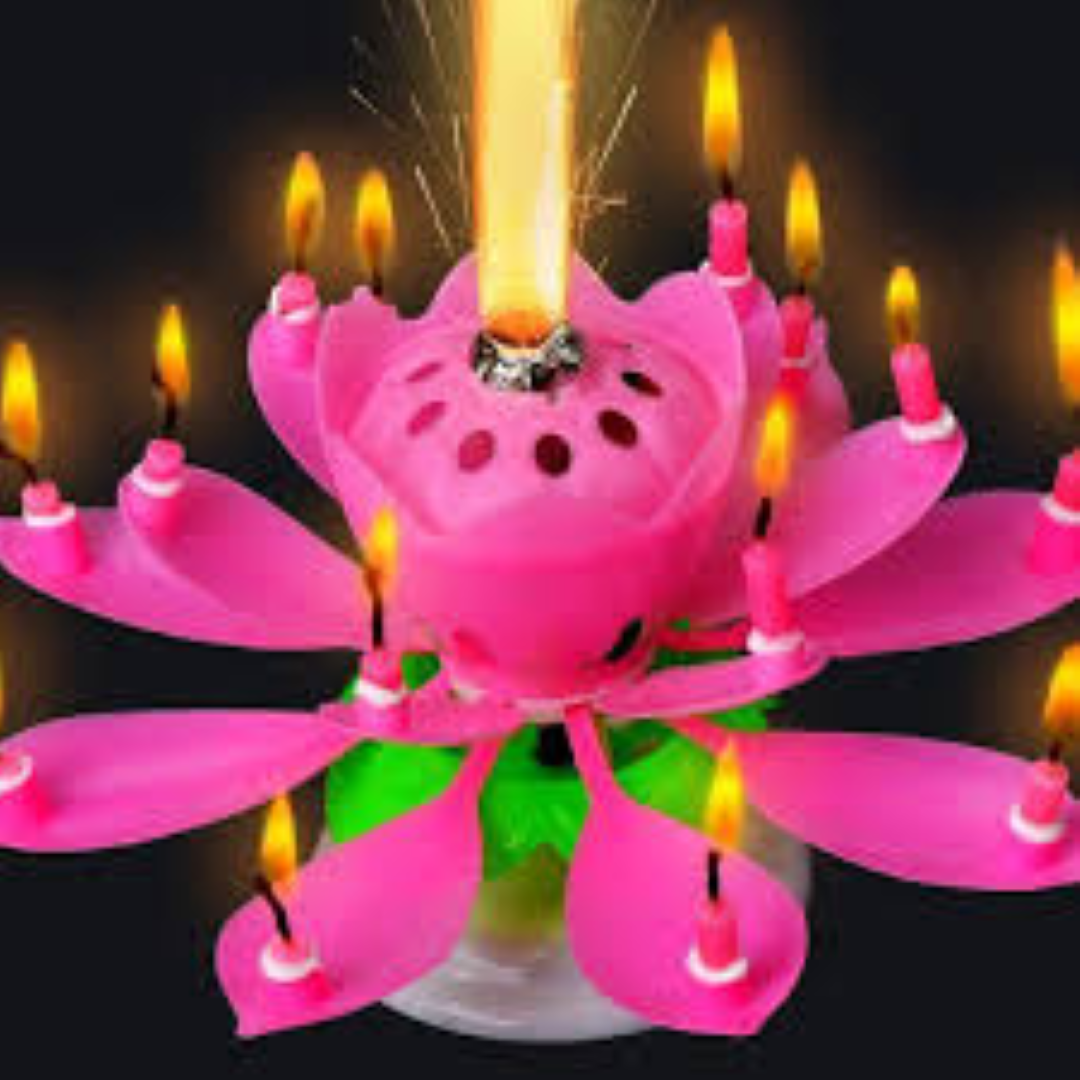 FLOWER MUSICAL CANDLES 203417